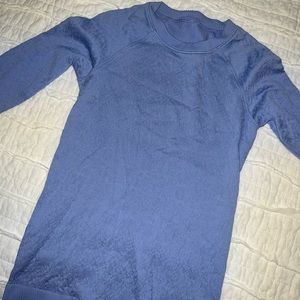 Textured light blue lululemon long sleeve